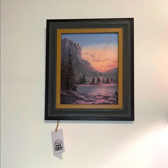 Framed Art: Tribal Village-scape - Picture 1 of 5